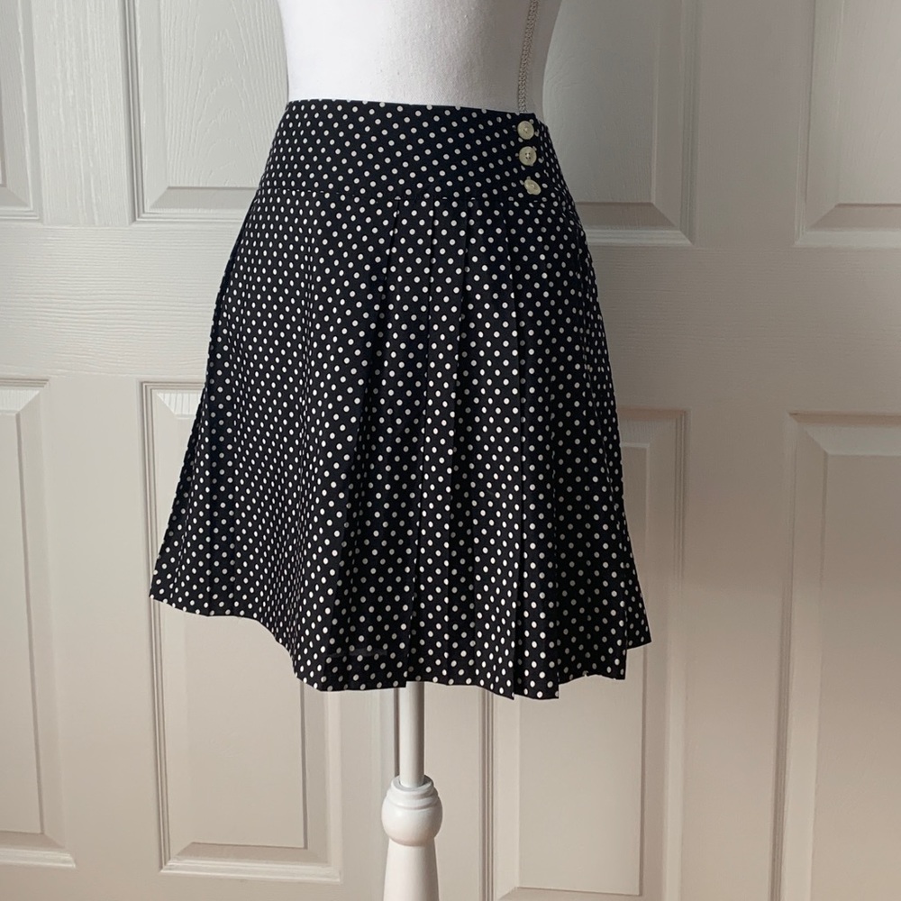 Penguin pleated polkadot mini mod skirt